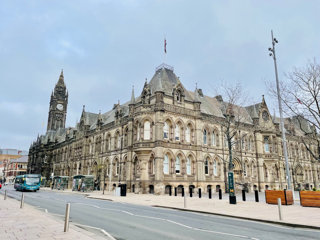 Town Centre, Middlesbrough: a large stone building with a clock tower
